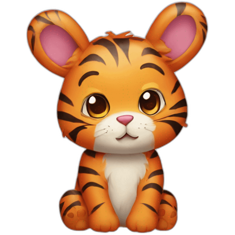 cute tiger bunny bear emoji