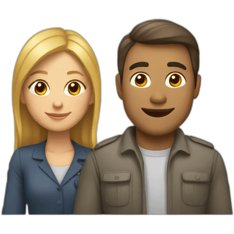 Un prêtre avec une femme en train de se marier emoji