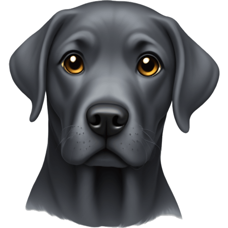 Charcoal colored English Labrador emoji