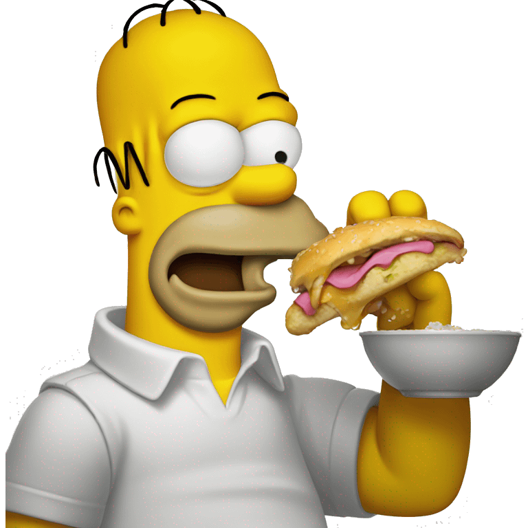 Homer Simpson eating emoji