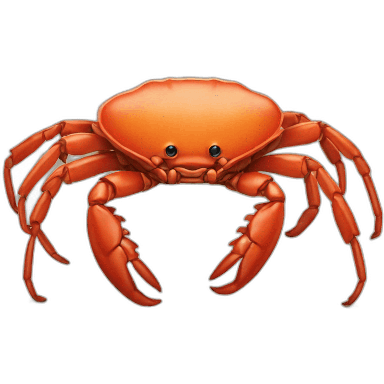 Crabe sur un chien emoji