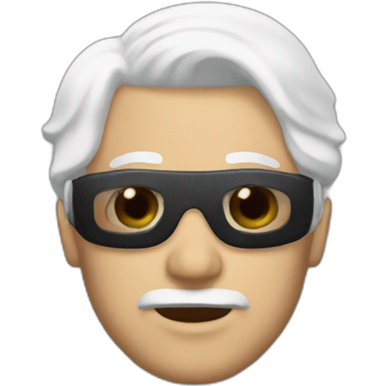 White haired and blindfolded guy  emoji