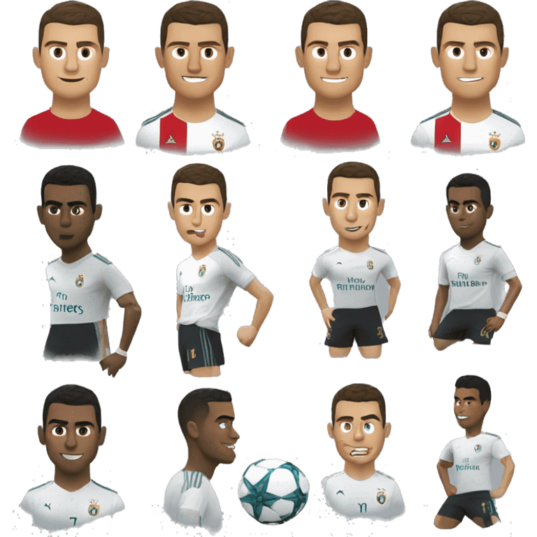 Cristiano Ronaldo play champions league football  emoji