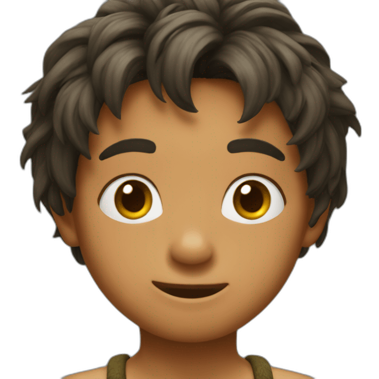 mowgli with crop hair emoji