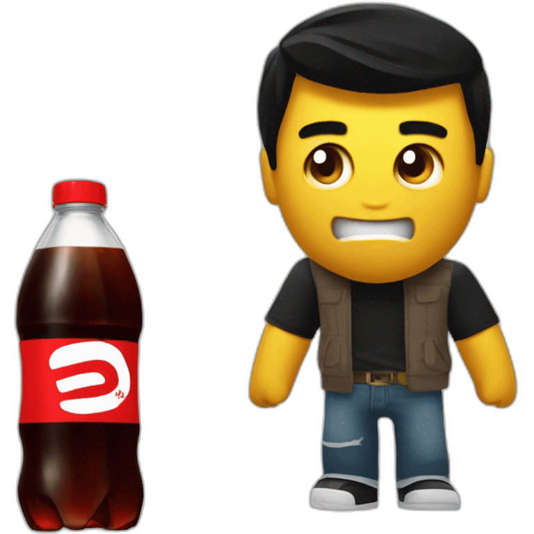 Mad noob from roblox with blox cola emoji