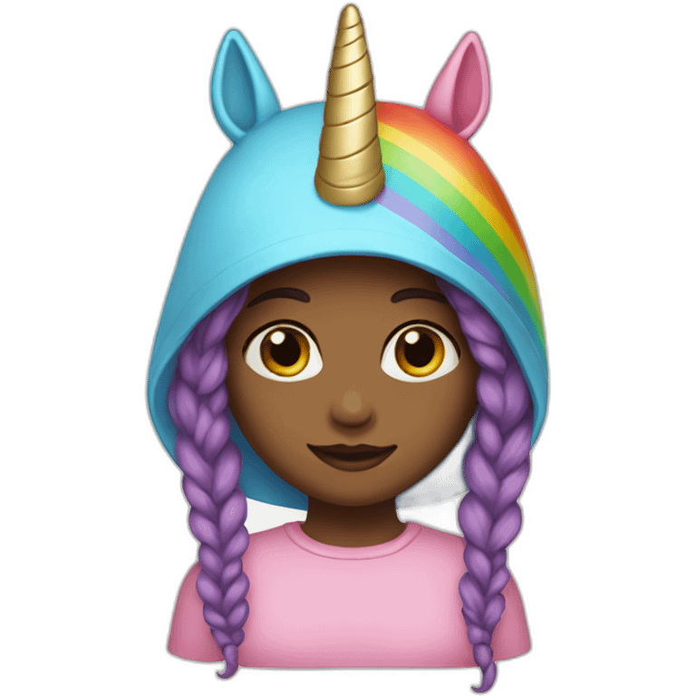 Girl-with-raibow-unicorn-hat emoji