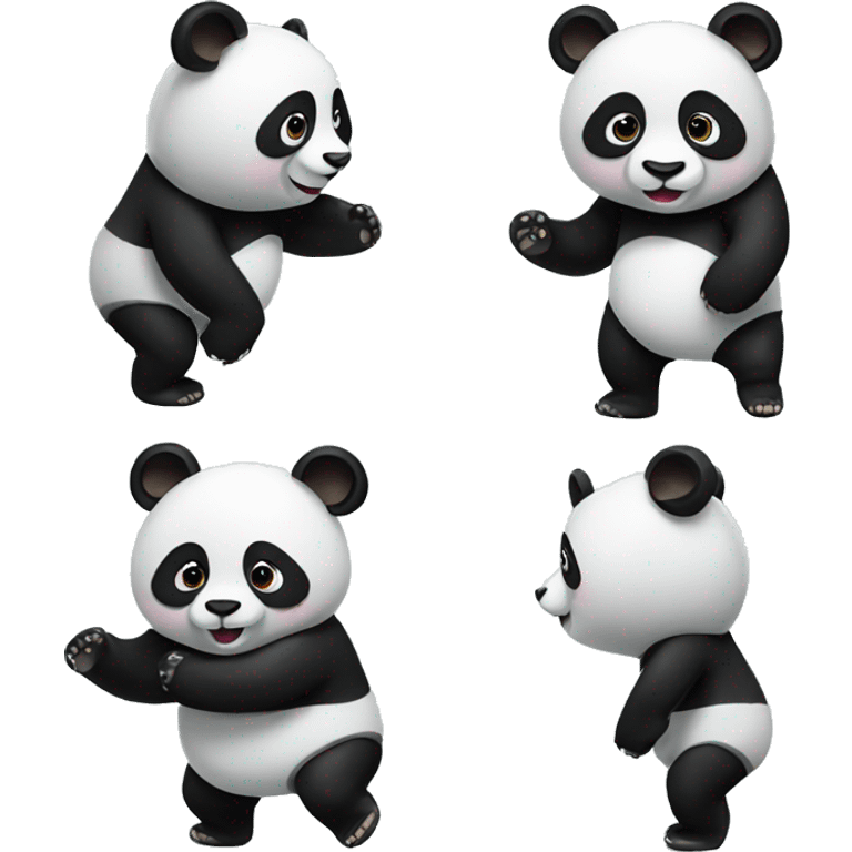 Panda on one leg emoji