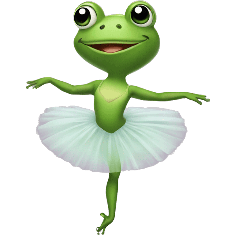 frog as ballerina emoji