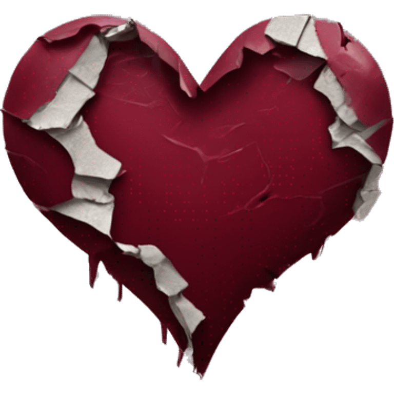 torn maroon heart emoji