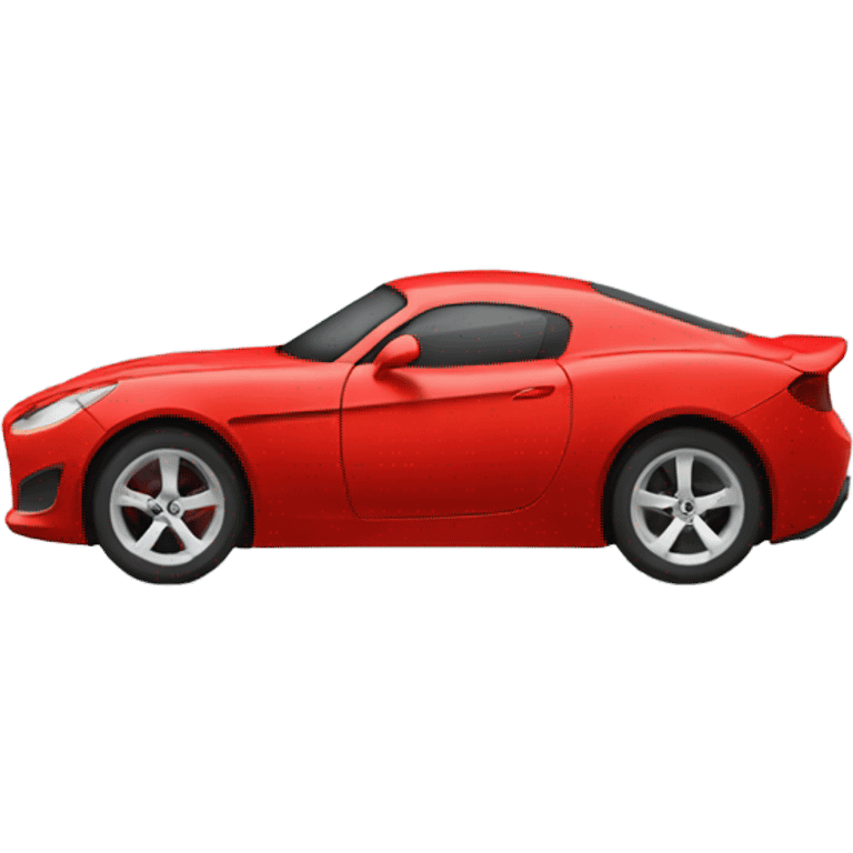 A red sports car in a accident. emoji