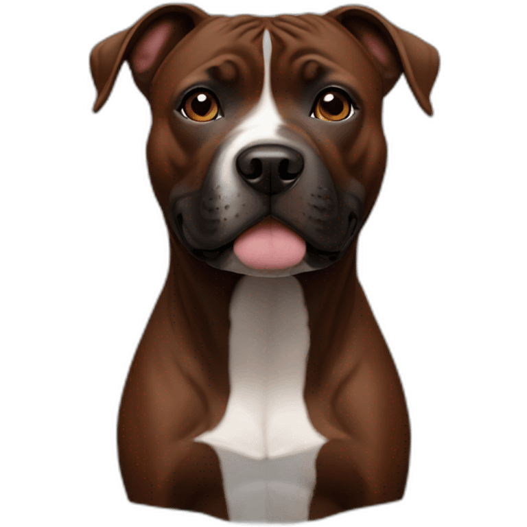 Brown and black Staffordshire Bull Terrier emoji