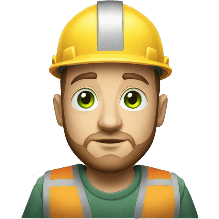 mac miller as construction worker with green eyes realism emoji