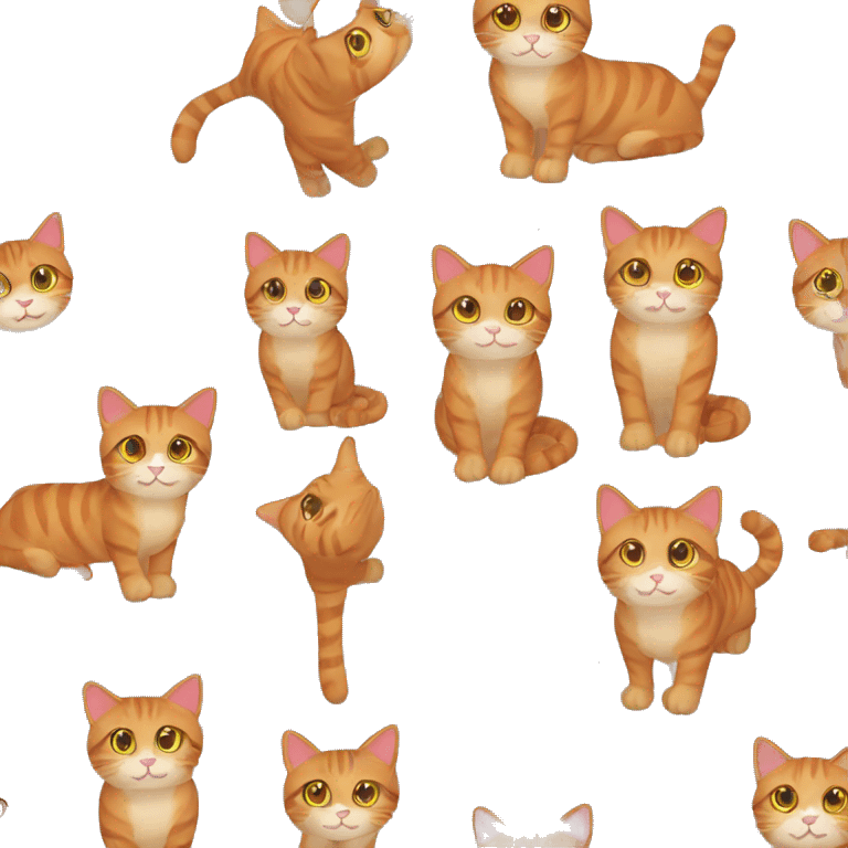 Brown and orange tabby cat emoji