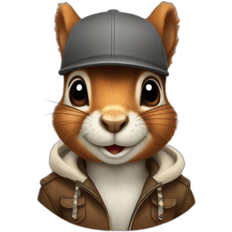 cool and fashionable squirrel emoji