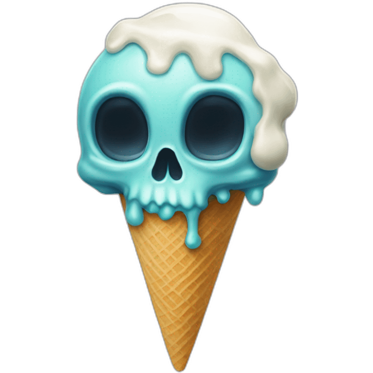 Alien ice cream skull emoji