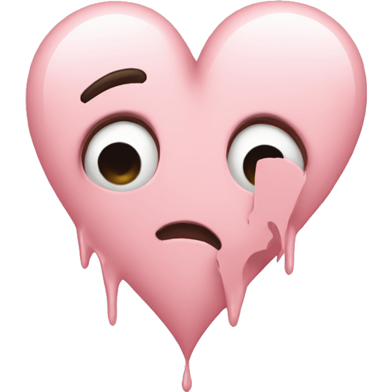 Light pink broken heart down middle  emoji