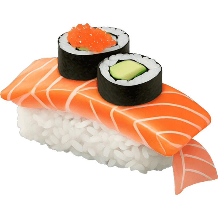 Sushi with salmon on top emoji