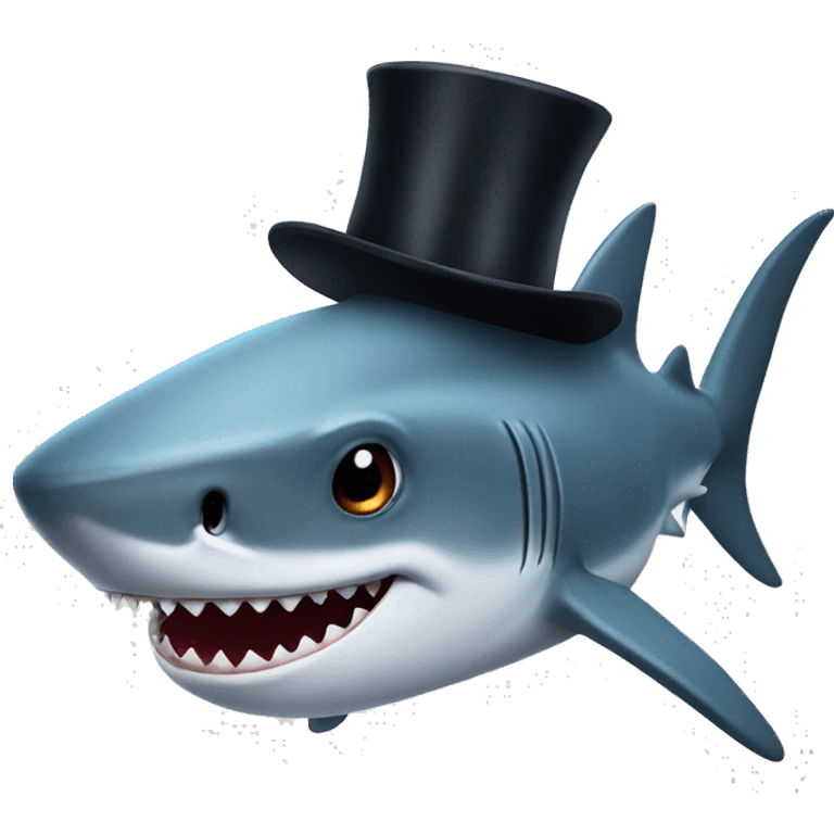 shark with tophat emoji