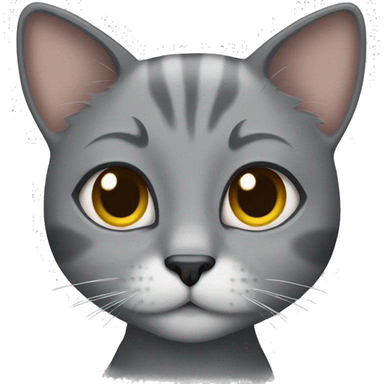 Grey girl cat  emoji