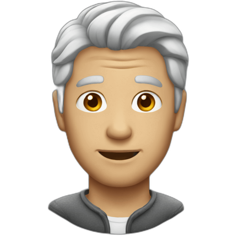 Man with gray hair emoji