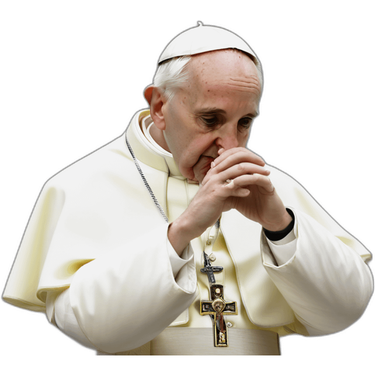 the pope innocently snorting lines emoji