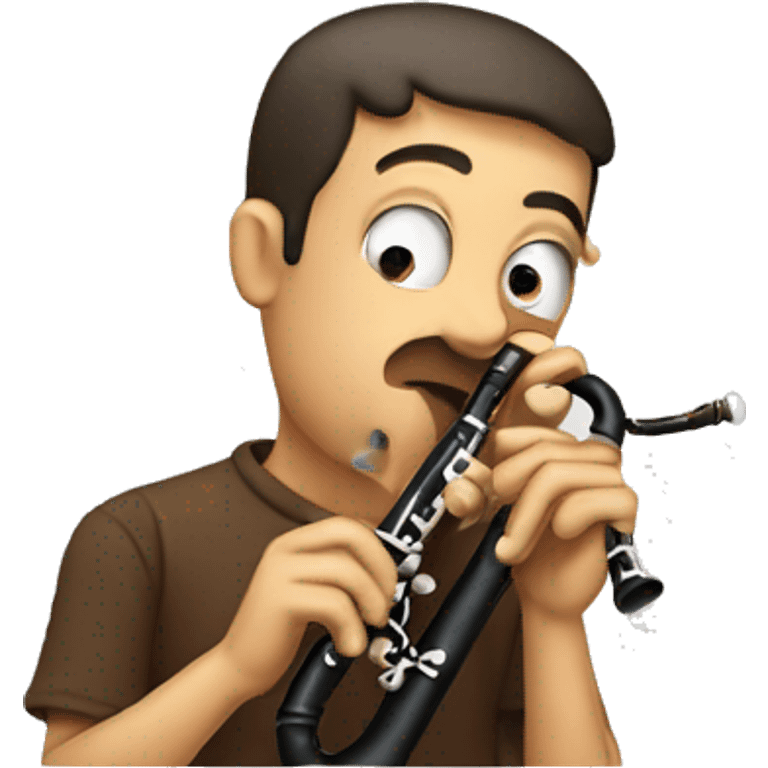 idiot eating a clarinet emoji