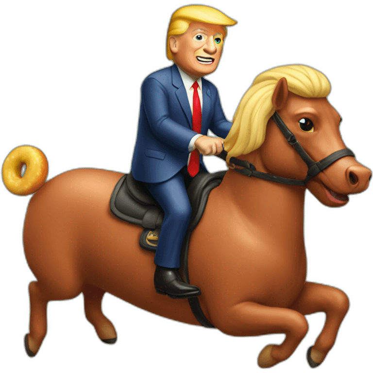 trump-riding-sausage emoji