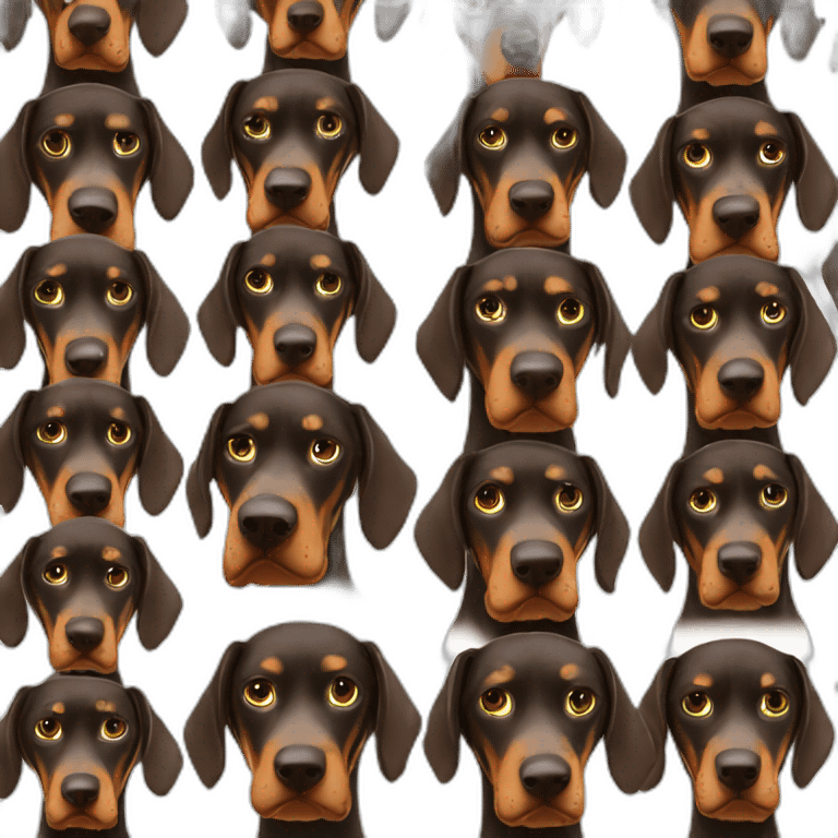 Doberman marron emoji