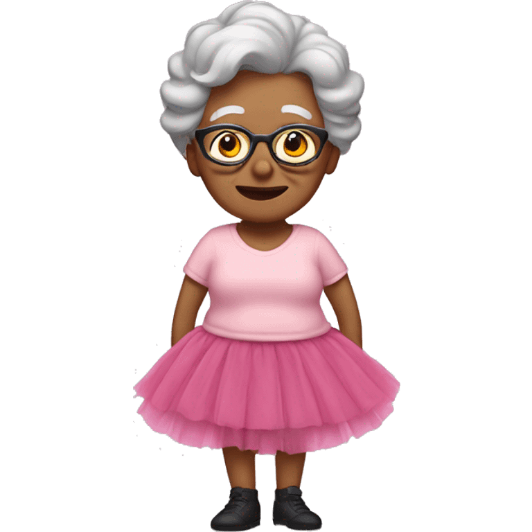 Grandma in a tutu emoji