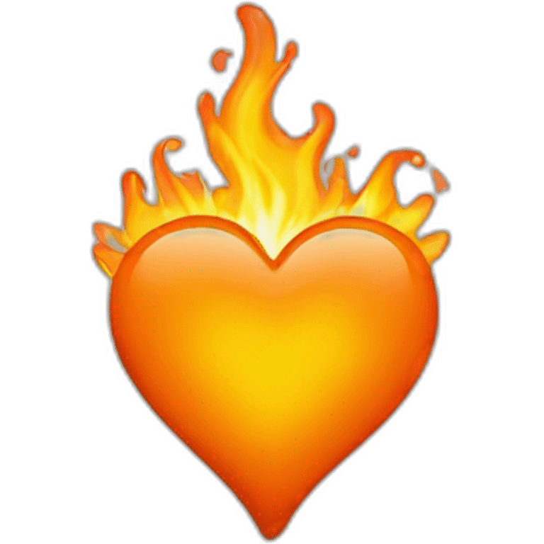 Burning Orange heart emoji