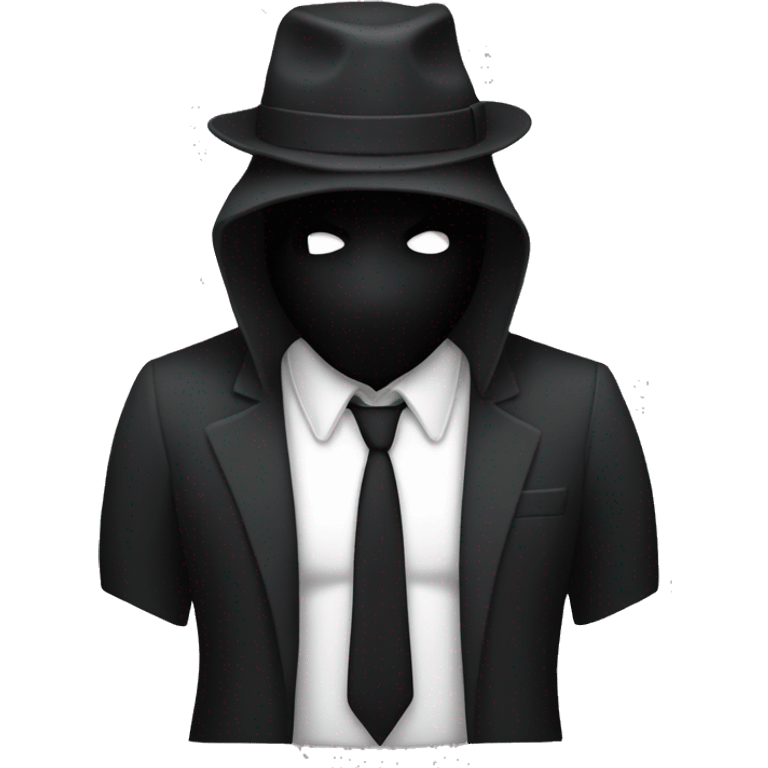 a member of the mafia that covers his face emoji