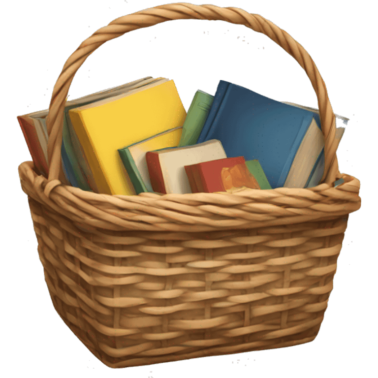 basket with books inside  emoji