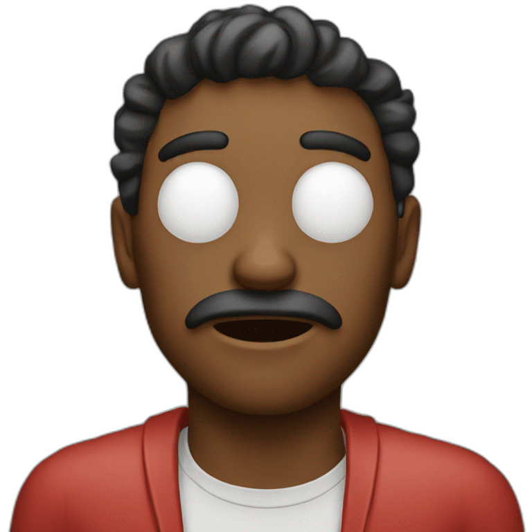 red eyed exhausted programmer emoji