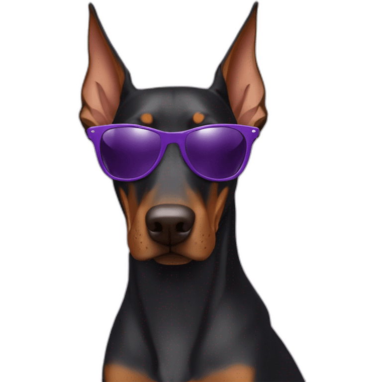 purple-doberman-sunglasses emoji