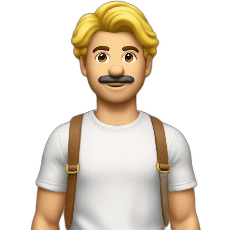 Mario during the fashion week emoji