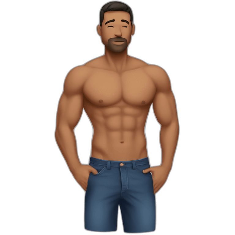 fit men kissing emoji