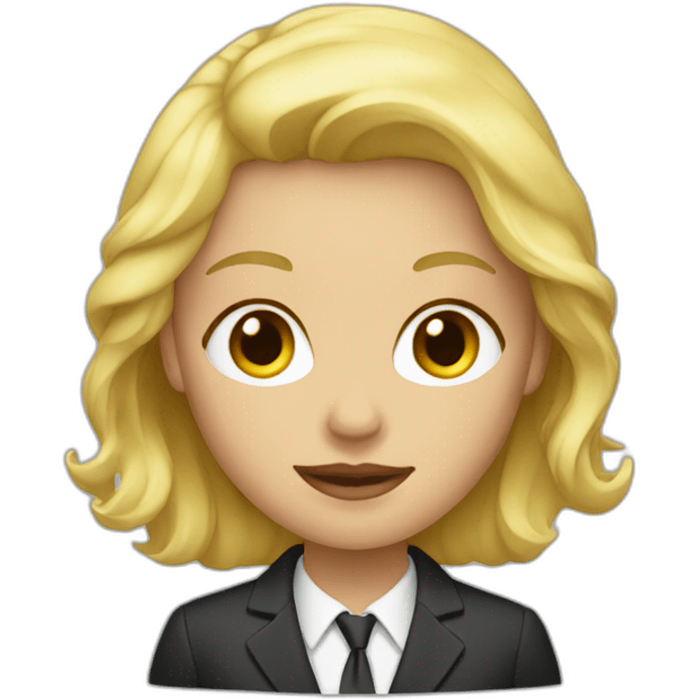 blond woman in a suit emoji