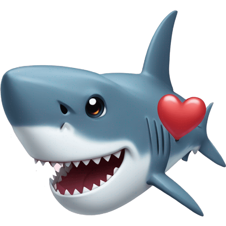 Shark wih love eys emoji