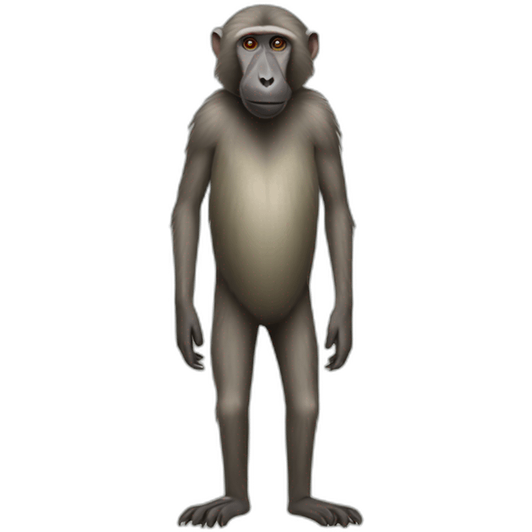 Olive Baboon full body emoji