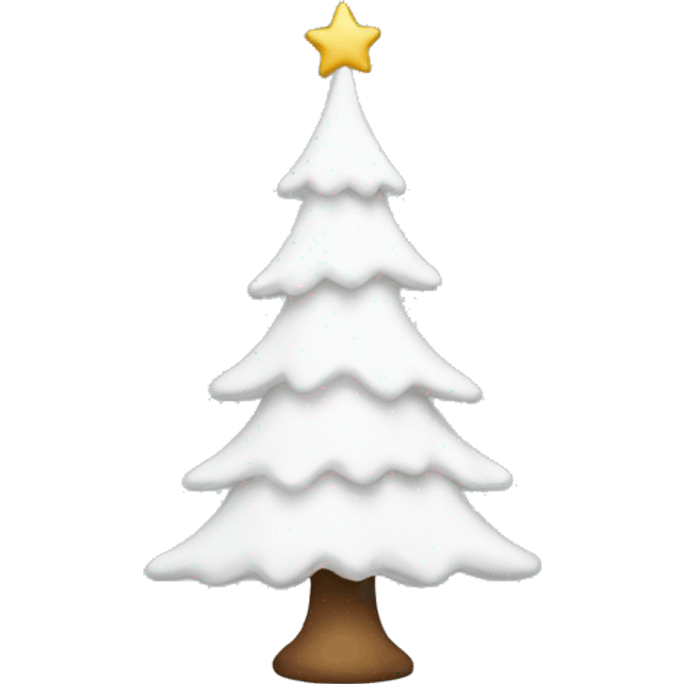 White christmas tree with no ornaments  emoji