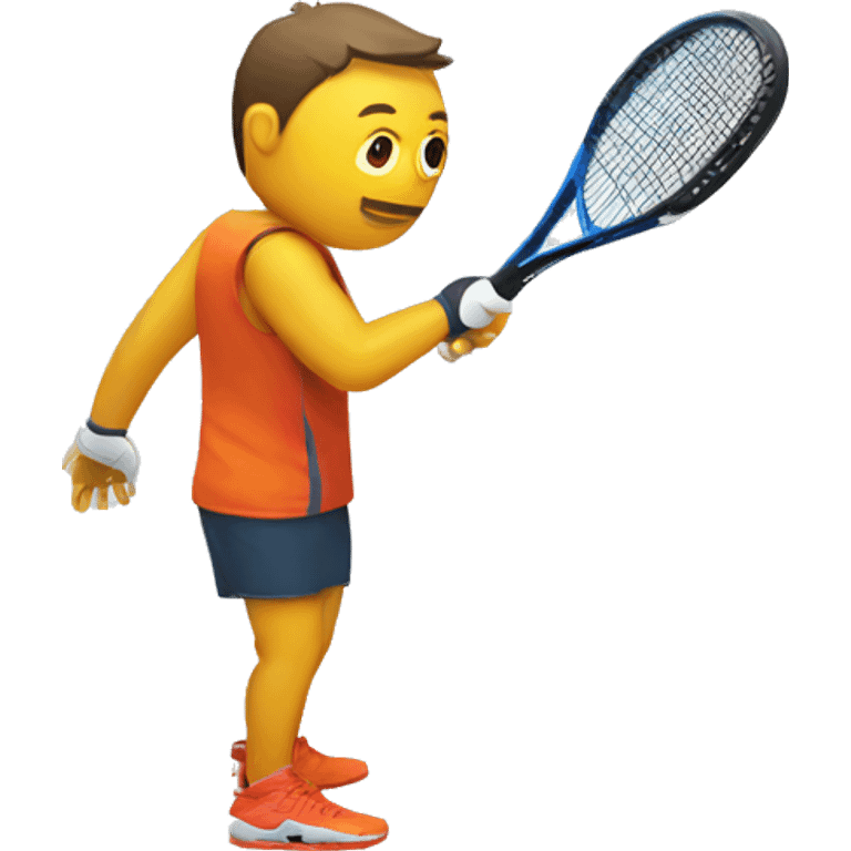 padel player's back symmetric emoji