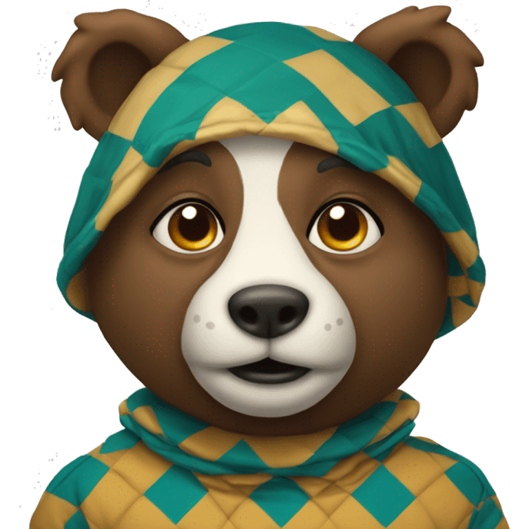 Harlequin bear emoji