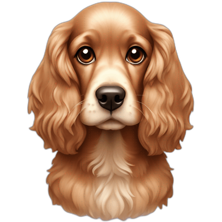 cute christmas cocker spaniel  emoji