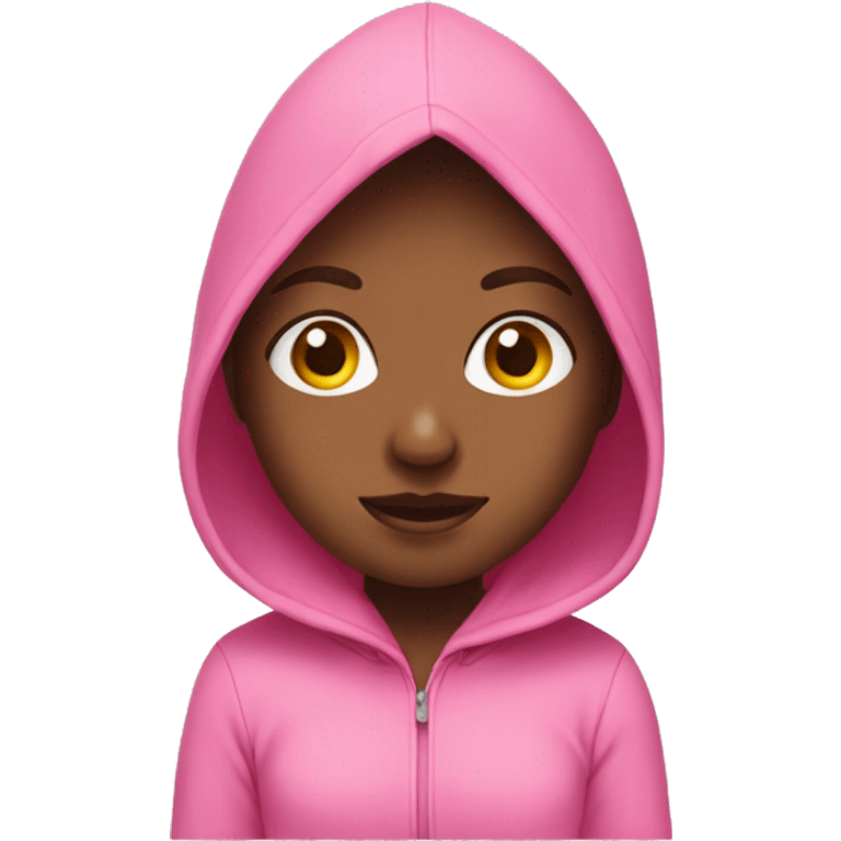 girl wearing pink hoodie emoji