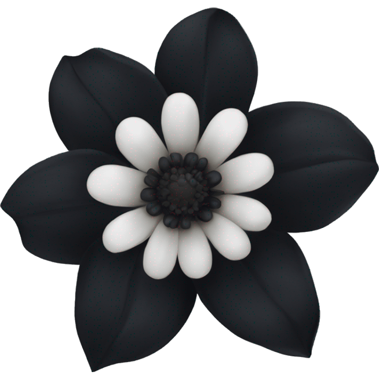 Black flower emoji