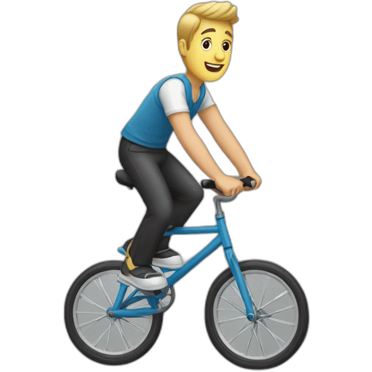 man riding a unicycle caucasian emoji