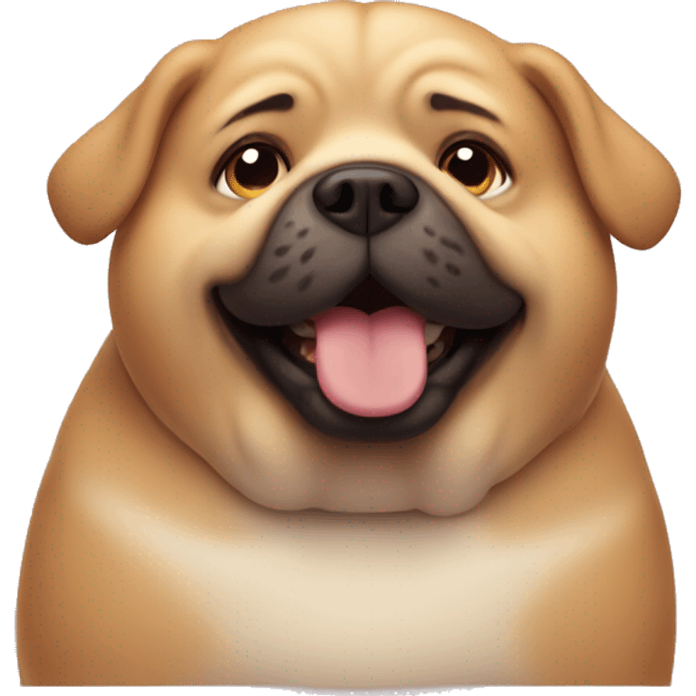 fat obese dog emoji