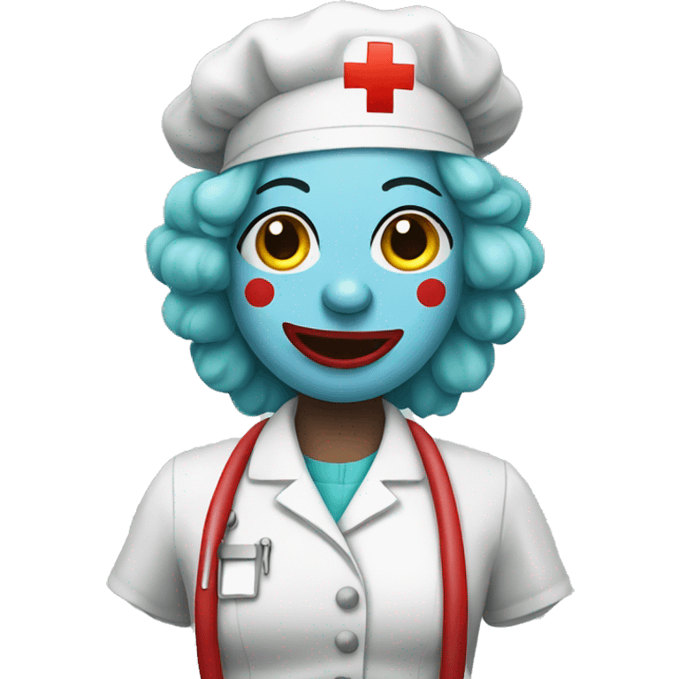 Clown dressed as a nurse emoji