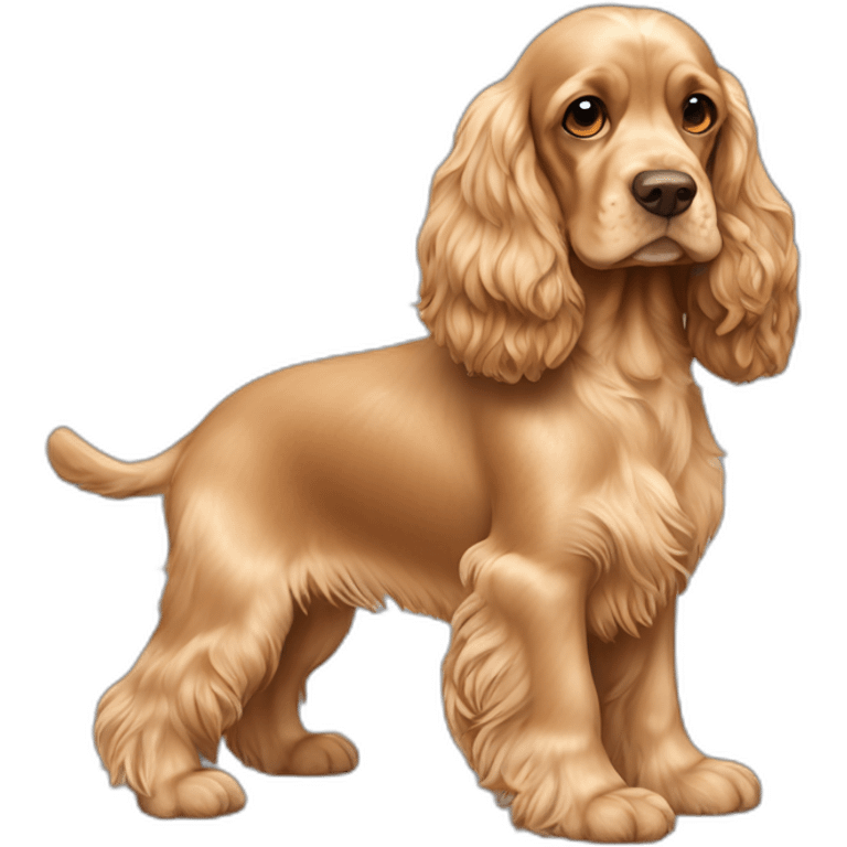 tan american cocker spaniel emoji