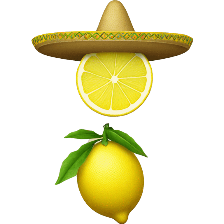 Lemon with sombrero emoji